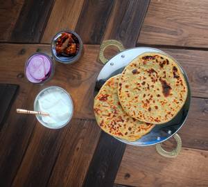 Desi Ghee Ajwain Paratha Thali