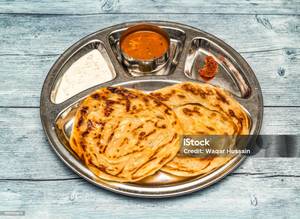 Simple paratha special thali