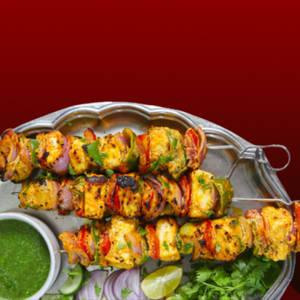 Paneer Tikka Dry [ Without Cream And Butter ]