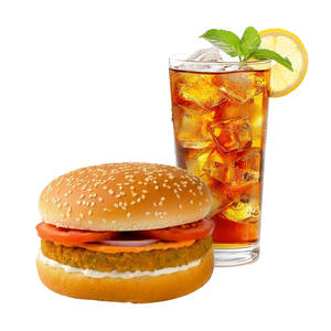 Star Aloo Tikki Burger & Lemon Ice Tea