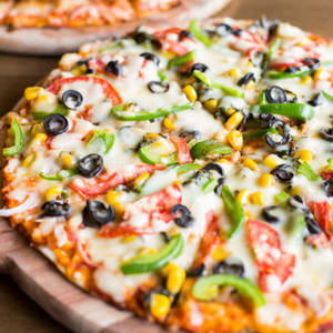 Olives And Corn Pizza