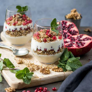 Almond Raisin Granola Parfait