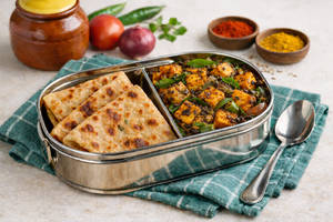 Pepper Paneer Paratha Bowl
