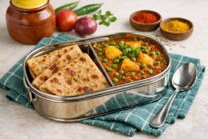 Aloo Matar Paratha Bowl