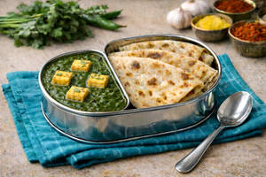 Palak Paneer Paratha Bowl