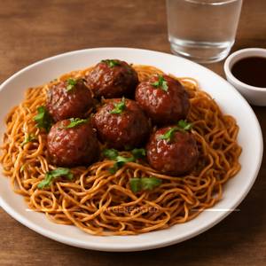 Veg Manchurian Noodles