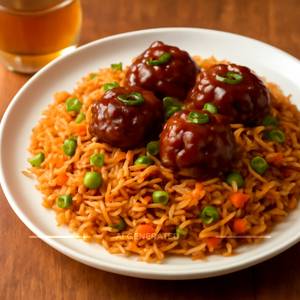 Veg Manchurian Fried Rice