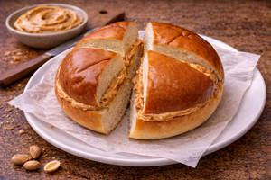 Bun Maska With Peanut Butter