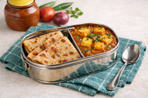 Paneer curry Paratha Bowl
