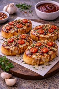 Bbq Tomato Garlic Bread