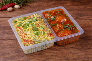 Veg Noodles + Veg Manchurian