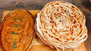 Soya butter masala with Malabar paratha