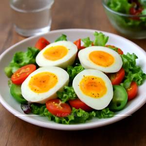 Boiled Eggs With Salad [2 Pieces]