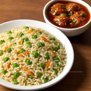 VEG FRIED RICE + VEG MANCHURIAN