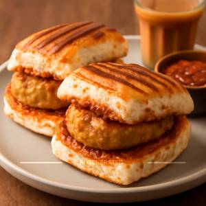 Grilled Schezwan Vada Pav