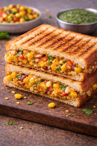 Masala Corn Grilled Sandwich