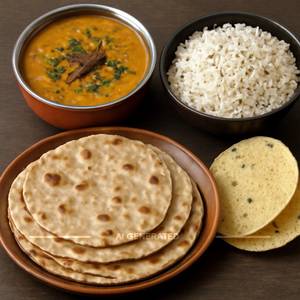 4 Roti With Dal Fry
