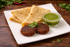 Mutton Shami Kabab (2Pcs.) + 1 Muglai Paratha