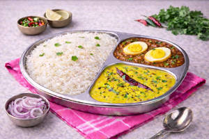 Dal Tadka & Egg Curry Meal
