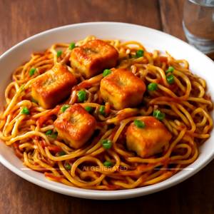 Paneer manchurian noodles