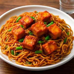 Paneer manchurian noodles