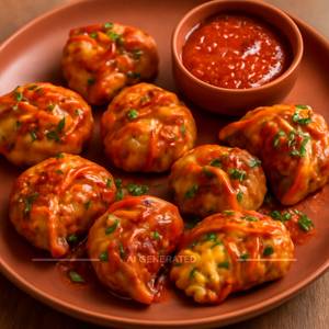 Cheese Melting Gravy Momos(5Pcs)