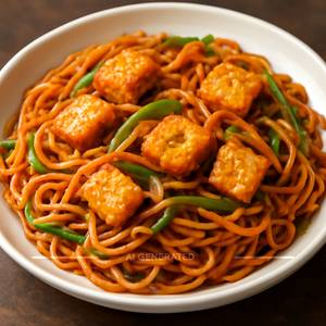 Veg paneer schezwan noodles