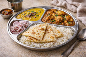 Chicken Curry Dal Homely Thali
