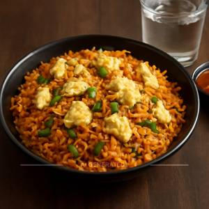 Schezwan egg rice