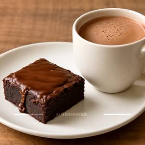 Brownie With Hot Chocolate