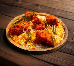 Delicious Soya Chaap Biryani 