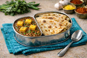 Matar Paneer Paratha Bowl