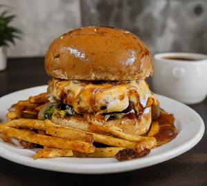 Smoked Chicken Bbq Cheese Burger