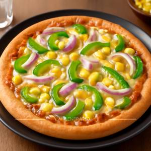 Onion Capsicum Corn Pizza 