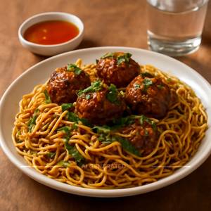 Veg manchurian noodles