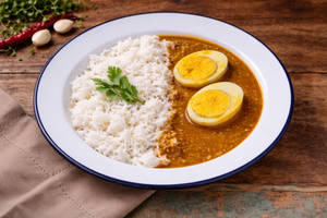 Egg Curry(2 Pcs.) + Rice