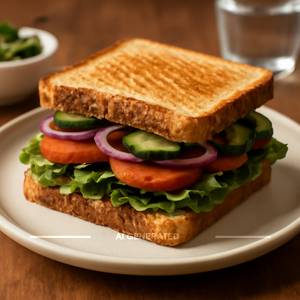 Vegetable sandwich with Chips