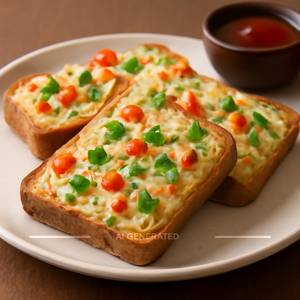 Cheese Masala Veg Toast
