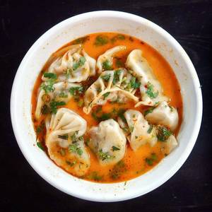Chicken Momos Soup