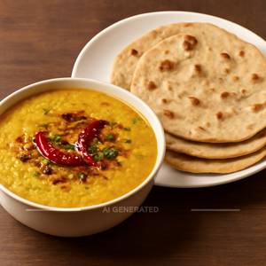 Dal Tadka With 4 Roti