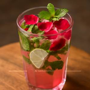 Rose petal mojito