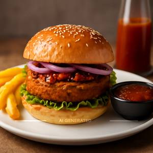Veg Schezwan Burger