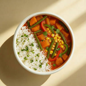 Mix Veg Thai Red Curry Rice Bowl