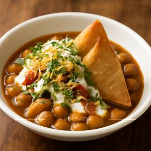 Chole Samosa Chaat