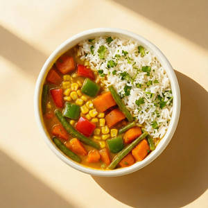 Mix Veg Indian Curry Rice Bowl