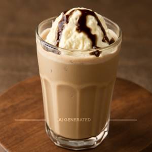 Cold coffee with ice cream