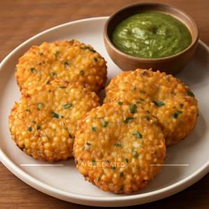 Sabudana Khichdi With Sabudana Vada