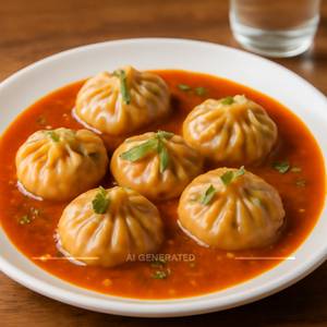 Cheese Melting Gravy Momos  [6 Pieces]