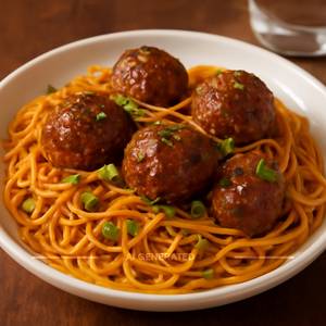 Veg Manchurian Noodles