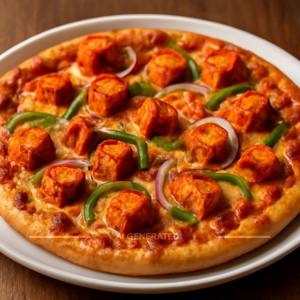 Tandoori paneer pizza